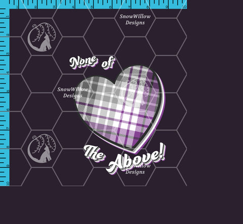 RETAIL Pride Plaid SIngle Panel Heart and words