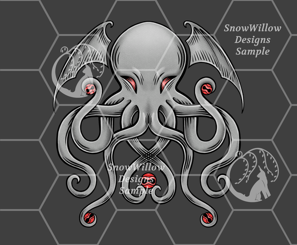 Cthulhu Red/Grey Panel