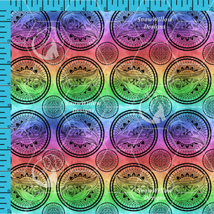 Raptor Skull Fractal Rainbow Inverse