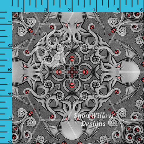 Cthulhu Kaleidoscope Red/Grey