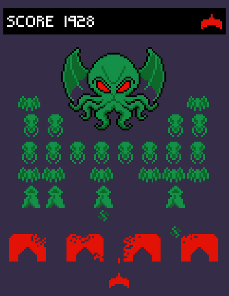 Retail 8-bit Cthulhu Panel