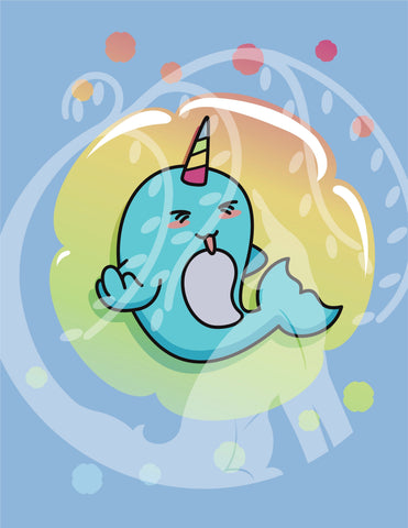RETAIL Stabby the Narwhal Speechless Panel